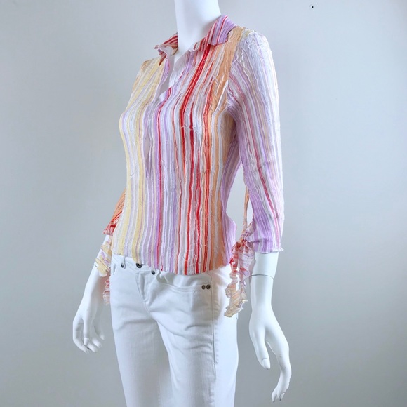 {Kisca by Komarov} Striped Multi-Color Blouse - Picture 3 of 7
